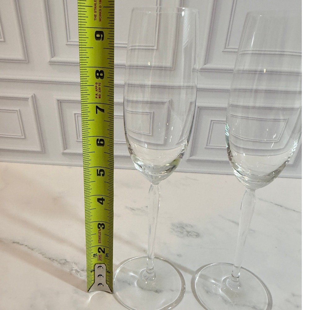 VTG PAIR (2) Schott Zweisel Tritan Crystal Champagne Toasting Flutes Glasses